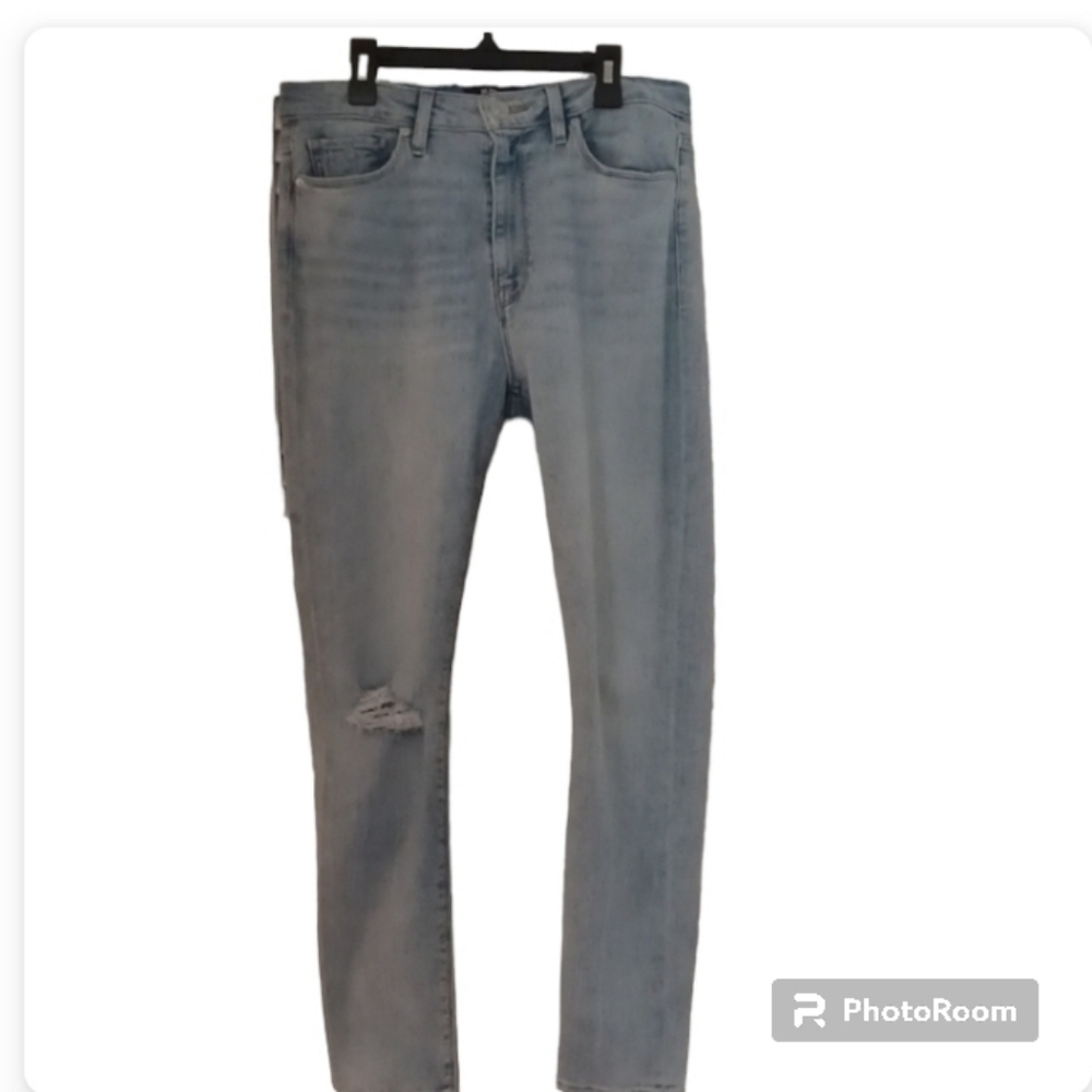 Hudson Barbara Super Skinny Jeans Size 30 high rise distressed